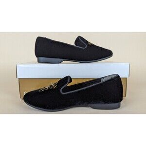 Charter Club Purcie Loafers Slip On Flats Womens 5.5 M Black Velve Shoes NWB